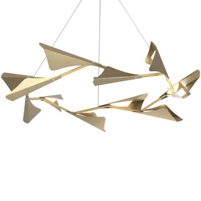 HBF2344289 Hubbardton Forge Plume LED Chandelier - Color: Gol sku HBF2344289