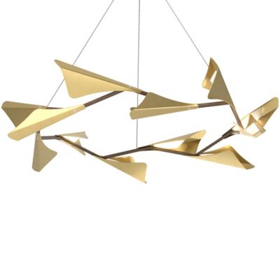 HBF2344309 Hubbardton Forge Plume LED Chandelier - Color: Bra sku HBF2344309