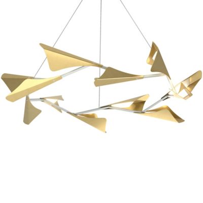 Hubbardton Forge Plume LED Chandelier - Color: Brass - 135008-1127