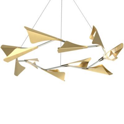 HBF2344311 Hubbardton Forge Plume LED Chandelier - Color: Bra sku HBF2344311