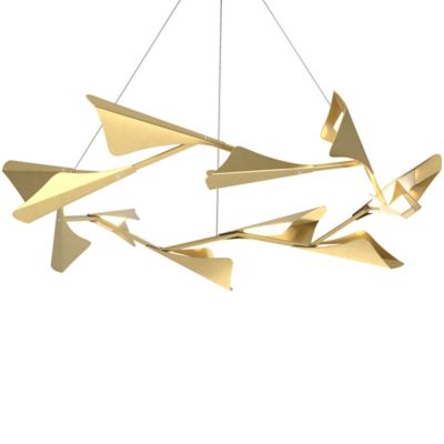 HBF2344317 Hubbardton Forge Plume LED Chandelier - Color: Bra sku HBF2344317