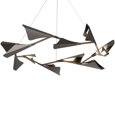 Hubbardton Forge Plume LED Chandelier - Color: Bronze - 135008-1132