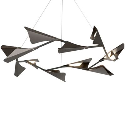 Hubbardton Forge Plume LED Chandelier - Color: Bronze - 135008-1134