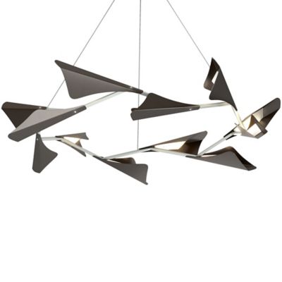 Hubbardton Forge Plume LED Chandelier - Color: Bronze - 135008-1136