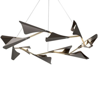 Hubbardton Forge Plume LED Chandelier - Color: Bronze - 135008-1137