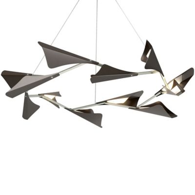 HBF2344300 Hubbardton Forge Plume LED Chandelier - Color: Bro sku HBF2344300