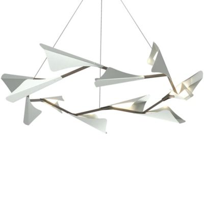 Hubbardton Forge Plume LED Chandelier - Color: Grey - 135008-1028