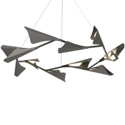 Hubbardton Forge Plume LED Chandelier - Color: Black - 135008-1046