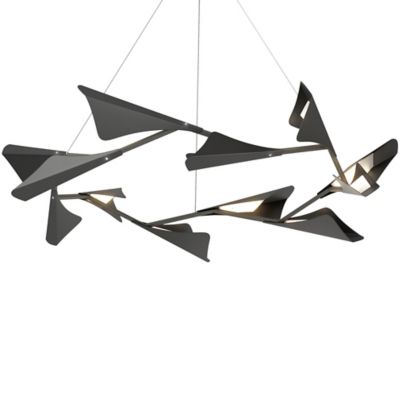 Hubbardton Forge Plume LED Chandelier - Color: Silver - 135008-1055