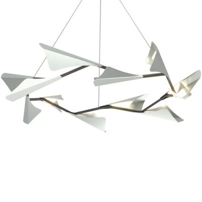 Hubbardton Forge Plume LED Chandelier - Color: Silver - 135008-1058