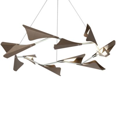 HBF1970503 Hubbardton Forge Plume LED Chandelier - Color: Sil sku HBF1970503