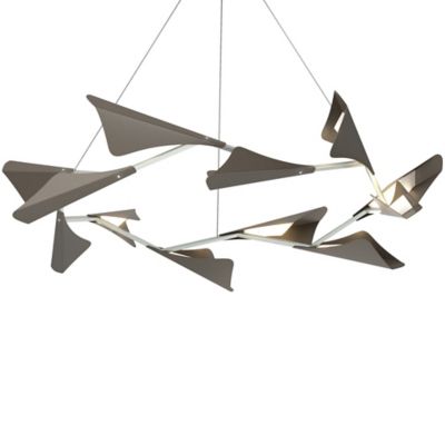 Hubbardton Forge Plume LED Chandelier - Color: Silver - 135008-1073