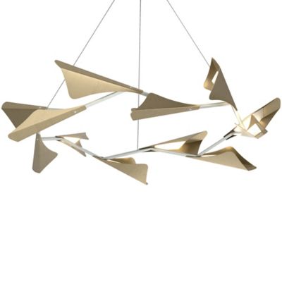 Hubbardton Forge Plume LED Chandelier - Color: Silver - 135008-1079