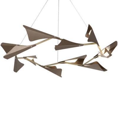 Hubbardton Forge Plume LED Chandelier - Color: Gold - 135008-1082