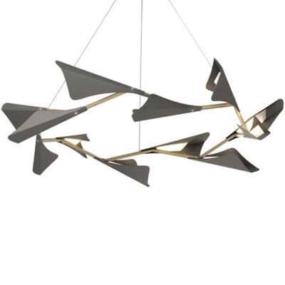 Hubbardton Forge Plume LED Chandelier - Color: Gold - 135008-1086