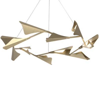 HBF1970519 Hubbardton Forge Plume LED Chandelier - Color: Gol sku HBF1970519