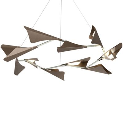 HBF2163083 Hubbardton Forge Plume LED Chandelier - Color: Sil sku HBF2163083