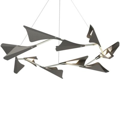 HBF2163089 Hubbardton Forge Plume LED Chandelier - Color: Sil sku HBF2163089