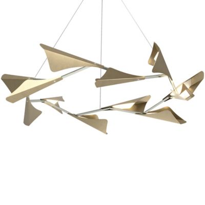 Hubbardton Forge Plume LED Chandelier - Color: Silver - 135008-1098