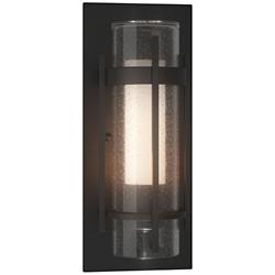 Banded Seeded Glass Outdoor Wall Sconce