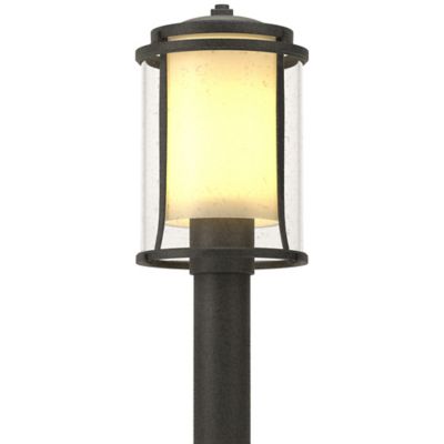 Hubbardton Forge Meridian Outdoor Post Light - Color: Grey - Size: 1 light 