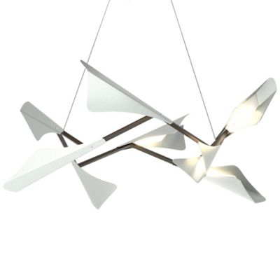 Hubbardton Forge Plume LED Pendant Light - Color: Silver - Size: 1 light - 