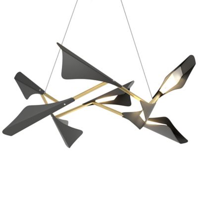 Hubbardton Forge Plume LED Pendant Light - Color: Black - Size: 1 light - 1