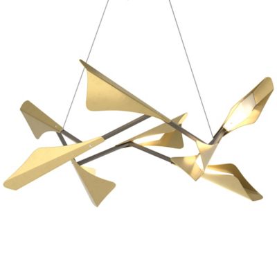 Hubbardton Forge Plume LED Pendant Light - Color: Brass - Size: 1 light - 1