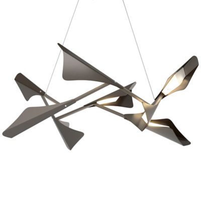 Hubbardton Forge Plume LED Pendant Light - Color: Bronze - Size: 1 light - 