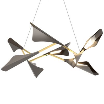 Hubbardton Forge Plume LED Pendant Light - Color: Bronze - Size: 1 light - 