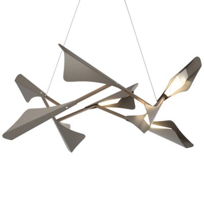 Hubbardton Forge Plume LED Pendant Light - Color: Grey - Size: 1 light - 13