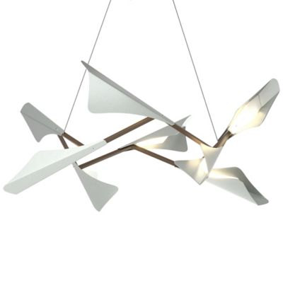 Hubbardton Forge Plume LED Pendant Light - Color: Silver - Size: 1 light - 