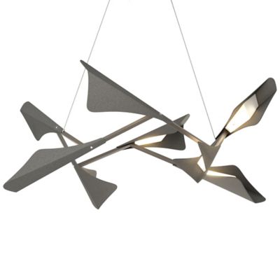 Hubbardton Forge Plume LED Pendant Light - Color: Silver - Size: 1 light - 