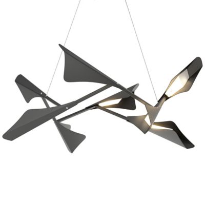 Hubbardton Forge Plume LED Pendant Light - Color: Black - Size: 1 light - 1