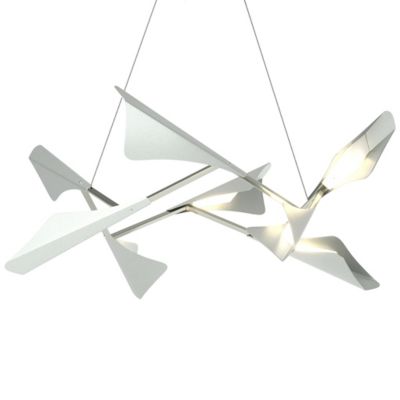 Hubbardton Forge Plume LED Pendant Light - Color: Silver - Size: 1 light - 