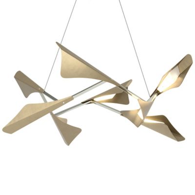 Hubbardton Forge Plume LED Pendant Light - Color: Gold - Size: 1 light - 13