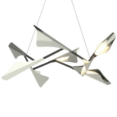 Hubbardton Forge Plume LED Pendant Light - Color: Silver - Size: 1 light - 