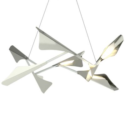 Hubbardton Forge Plume LED Pendant Light - Color: Silver - Size: 1 light - 