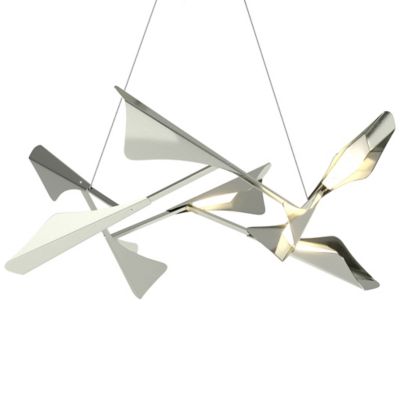 Hubbardton Forge Plume LED Pendant Light - Color: Silver - Size: 1 light - 