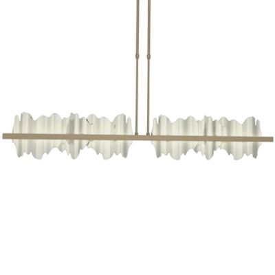 Hubbardton Forge Hildene Large LED Linear Chandelier Light - Color: Silver 