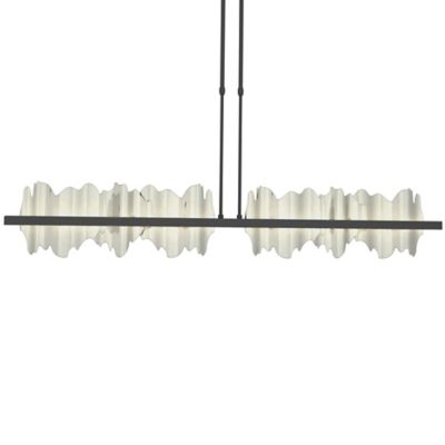 Hubbardton Forge Hildene Large LED Linear Chandelier Light - Color: Silver 