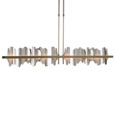 Hubbardton Forge Hildene Large LED Linear Chandelier Light - Color: Silver 