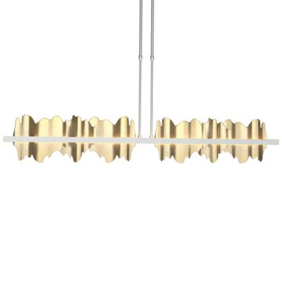 Hubbardton Forge Hildene Large LED Linear Chandelier Light - Color: Brass -