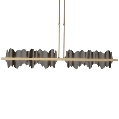 Hubbardton Forge Hildene Large LED Linear Chandelier Light - Color: Bronze 