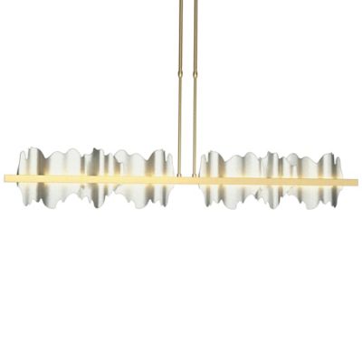 Hubbardton Forge Hildene Large LED Linear Chandelier Light - Color: Silver 