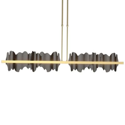 Hubbardton Forge Hildene Large LED Linear Chandelier Light - Color: Bronze 