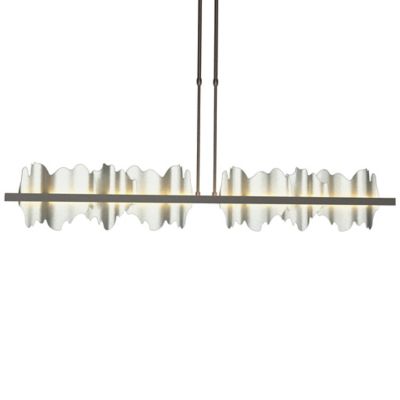 Hubbardton Forge Hildene Large LED Linear Chandelier Light - Color: Silver 