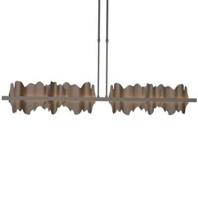 Hubbardton Forge Hildene Large LED Linear Chandelier Light - Color: Bronze 