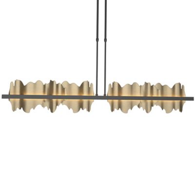 Hubbardton Forge Hildene Large LED Linear Chandelier Light - Color: Gold - 