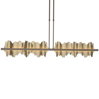 Hubbardton Forge Hildene Large LED Linear Chandelier Light - Color: Gold - 